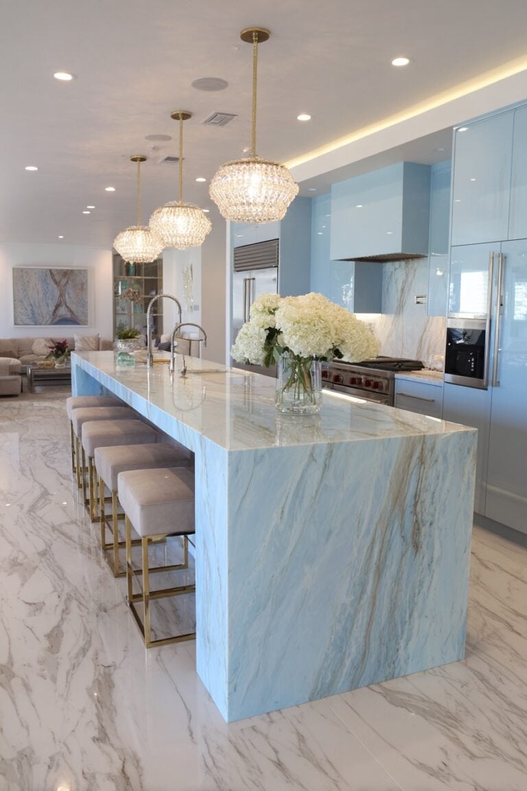 20 Light Blue Kitchen Design Ideas